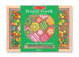 Melissa & Doug Flower Power Wooden Bead Set With 150+ Beads and 5 Cords for Jewelry-Making