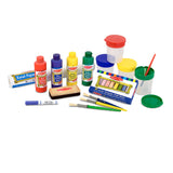 Melissa & Doug Easel Accessory Set - Paint, Cups, Brushes, Chalk, Paper, Dry-Erase Marker