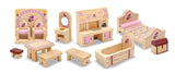 Melissa & Doug Princess Castle Wooden Dollhouse Furniture (12pc)