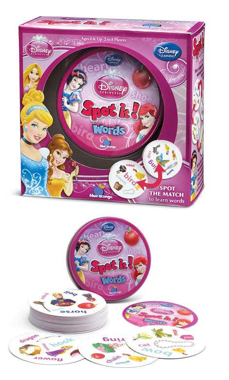 Blue Orange Spot it! Disney Princess - Words