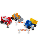 Melissa & Doug Construction Vehicle Wooden Play Set (8 pcs)