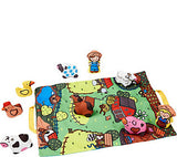 Melissa & Doug Take-Along Farm Baby and Toddler Play Mat (19.25 x 14.5 inches) With 9 Animals - Folds To Be Convenient Storage Bag for Travel