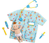 Melissa & Doug Pediatric Nurse Role Play Costume Set (8pc) - Includes Baby Doll, Stethoscope, Adult Unisex, Size: Newborn, Gold