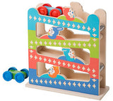 Melissa & Doug First Play Roll & Ring Ramp Tower With 2 Wooden Cars