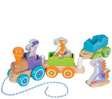Melissa & Doug First Play Wooden Rocking Farm Animals Pull Train