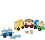 Melissa & Doug Cargo Train - Classic Wooden Toy (4 linking cars, approx. 5 inches long each)