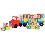 Melissa & Doug Alphabet Blocks Wooden Truck Educational Toy