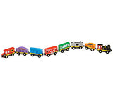 Melissa & Doug Wooden Train Cars (8-Piece Train Set)