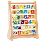 Melissa & Doug ABC-123 Abacus - Classic Wooden Educational Toy With 36 Letter and Number Tiles