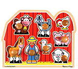 Melissa & Doug Farm Animals Jumbo Knob Wooden Puzzle 8pc