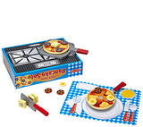 Melissa and Doug Kids' Wooden Flip & Serve Toy Pancake Set