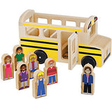 Melissa & Doug School Bus Wooden Play Set With 7 Play Figures