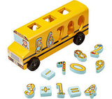 Melissa & Doug Number Matching Math Bus - Educational Toy With 10 Numbers, 3 Math Symbols, and 5 Double-Sided Cards
