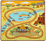 Melissa & Doug Round the Savanna Safari Rug Activity Rug (39 X 36")