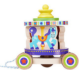 Melissa & Doug FIRST PLAY Wooden Spinning Carousel Pull Toy With Removable Play Pieces