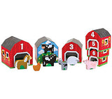 Melissa & Doug Nesting and Sorting Barns and Animals With 6 Numbered Barns and Matching Wooden Animals