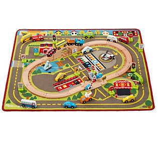 Melissa & Doug - Deluxe Multi Vehicle Activity Rug - Multi