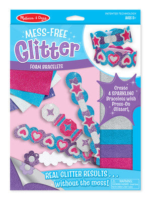 Melissa & Doug Mess-Free Glitter Foam Bracelets Craft Kit (Makes 4 Bracelets)
