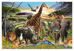 Melissa & Doug Savannah Adventure 48pc Floor Puzzle 8901