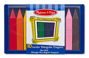 Melissa & Doug Jumbo Triangular Crayons (10 pc)
