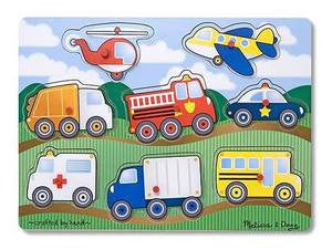 Melissa & Doug Vehicles Peg Puzzle