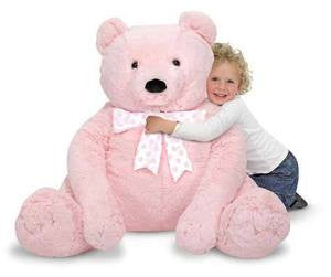 Melissa & Doug Jumbo Pink Teddy Bear