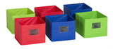 Guidecraft Classroom Furniture - Fabric Bins: Set of 6 Multicolored G6328