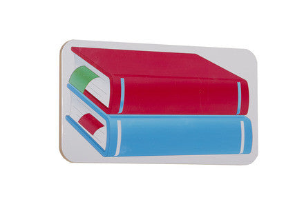 Guidecraft Personalized Wall Art  - Books Red/Blue G6519