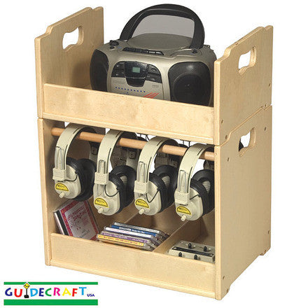 Guidecraft Classroom Furniture - Stacking Audio Storage Units G6430
