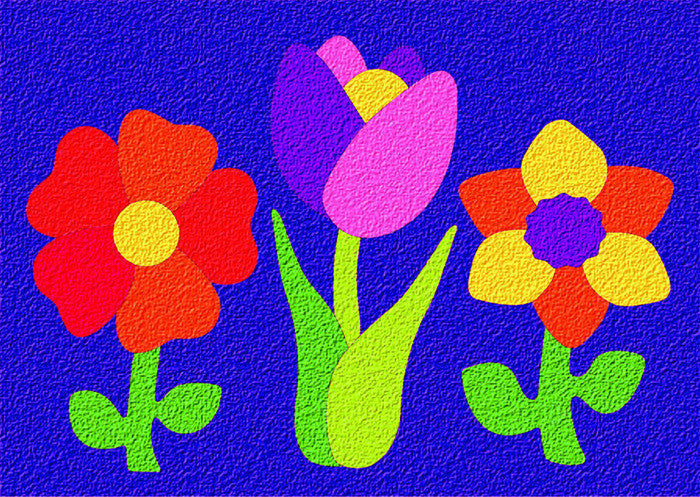 Lauri® Crepe Rubber Puzzle Flowers 2044