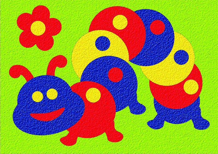 Lauri® Crepe Rubber Puzzle Caterpillar  2049