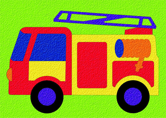 Lauri® Crepe Rubber Puzzle Fire Truck  2168