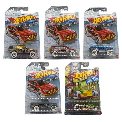 Hot Wheels Winter 2022 Series - SET OF 5 (Pacifica, Land Rover, Geoterra, Carbonator, Off-Road Truck)