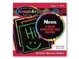Bundle of 4: Melissa Doug Mini Scratch Art Notes |Hearts, Rainbow, Neon and Princess Pink Glitter)