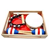 Schoenhut Piano Band-in-A-Box ,Maracas, Triangle, Bells, Tambourine