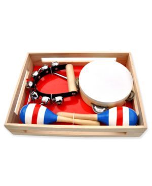 Schoenhut Piano Band-in-A-Box ,Maracas, Triangle, Bells, Tambourine