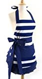Flirty Aprons WO-10027 Women's Apron Original Nautical Navy