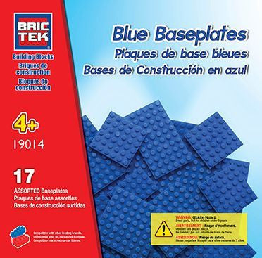 Brictek Baseplates 17 assorted - blue 19014