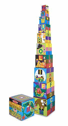Melissa & Doug Alphabet Nesting and Stacking Blocks (UC)