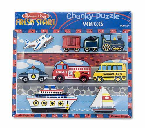 Melissa & Doug Vehicles Chunky Puzzle 3745