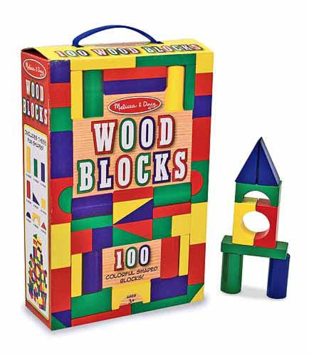 Melissa & Doug 100 Wood Blocks Set 481