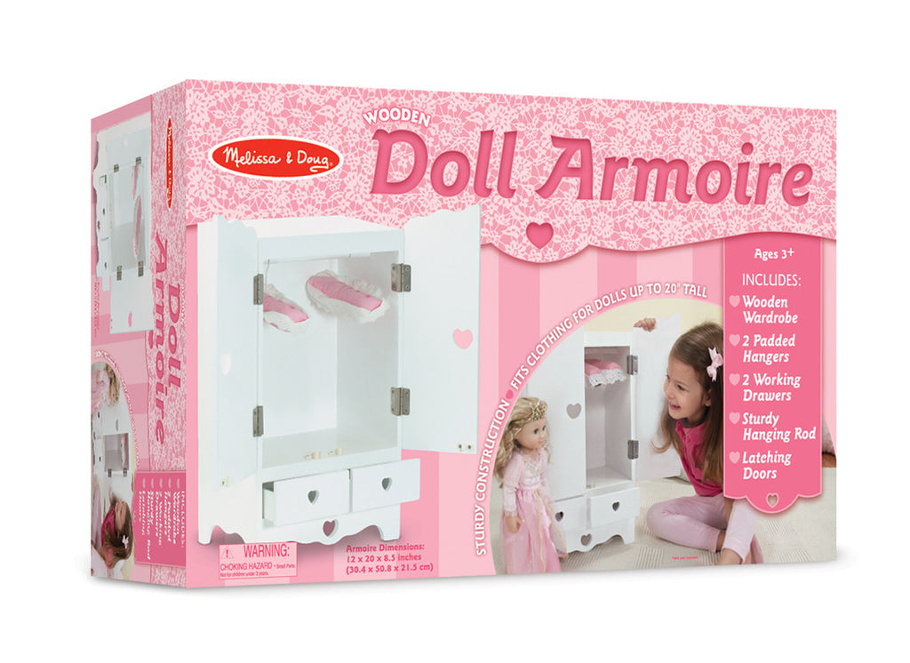 Melissa & Doug Wooden Doll Armoire 9384