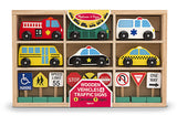 Melissa & Doug Wooden Vehicles and Traffic Signs 3177