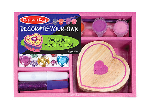 Melissa & Doug Wooden Heart Chest - DYO