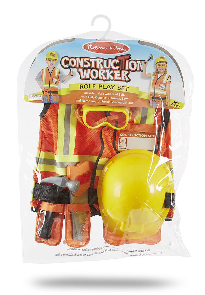 Melissa & Doug Construction Worker Role Play Costume Set 4837