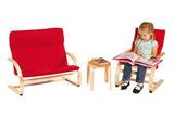 GuideCraft Kids Indoor Playschool Kindergarden Furniture Dcor Accessories Set Kiddie Rocker Reading Area -Red