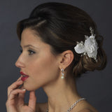 Rhinestone & Crystal Bead Flower Bridal Hair Clip 2530