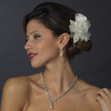 Pearl & Crystal Rhinestone Bridal Flower Hair Clip 5285